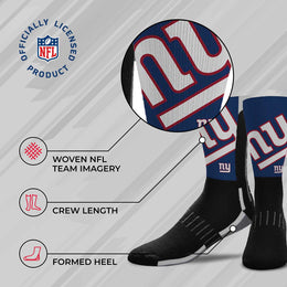 New York Giants NFL Adult Curve Socks - Royal