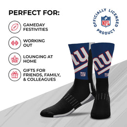 New York Giants NFL Youth V Curve Socks - Black