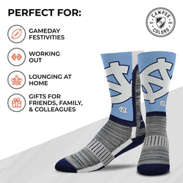 North Carolina Tar Heels NCAA Adult State and University Crew Socks - Carolina Blue