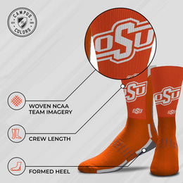 Oklahoma State Cowboys NCAA Adult State and University Crew Socks - Orange