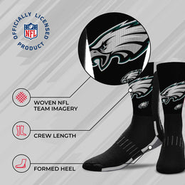Philadelphia Eagles NFL Adult Curve Socks - Charcoal