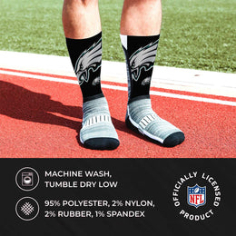 Philadelphia Eagles NFL V Curve  Socks - Black