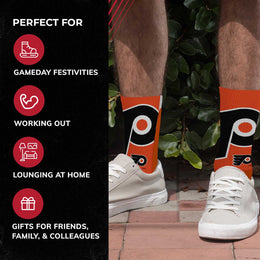 Philadelphia Flyers Youth NHL Zoom Curve Team Crew Socks - Orange