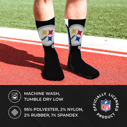 Pittsburgh Steelers NFL Youth V Curve Socks - Team Color