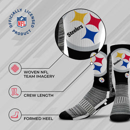 Pittsburgh Steelers NFL Adult Curve Socks - Black