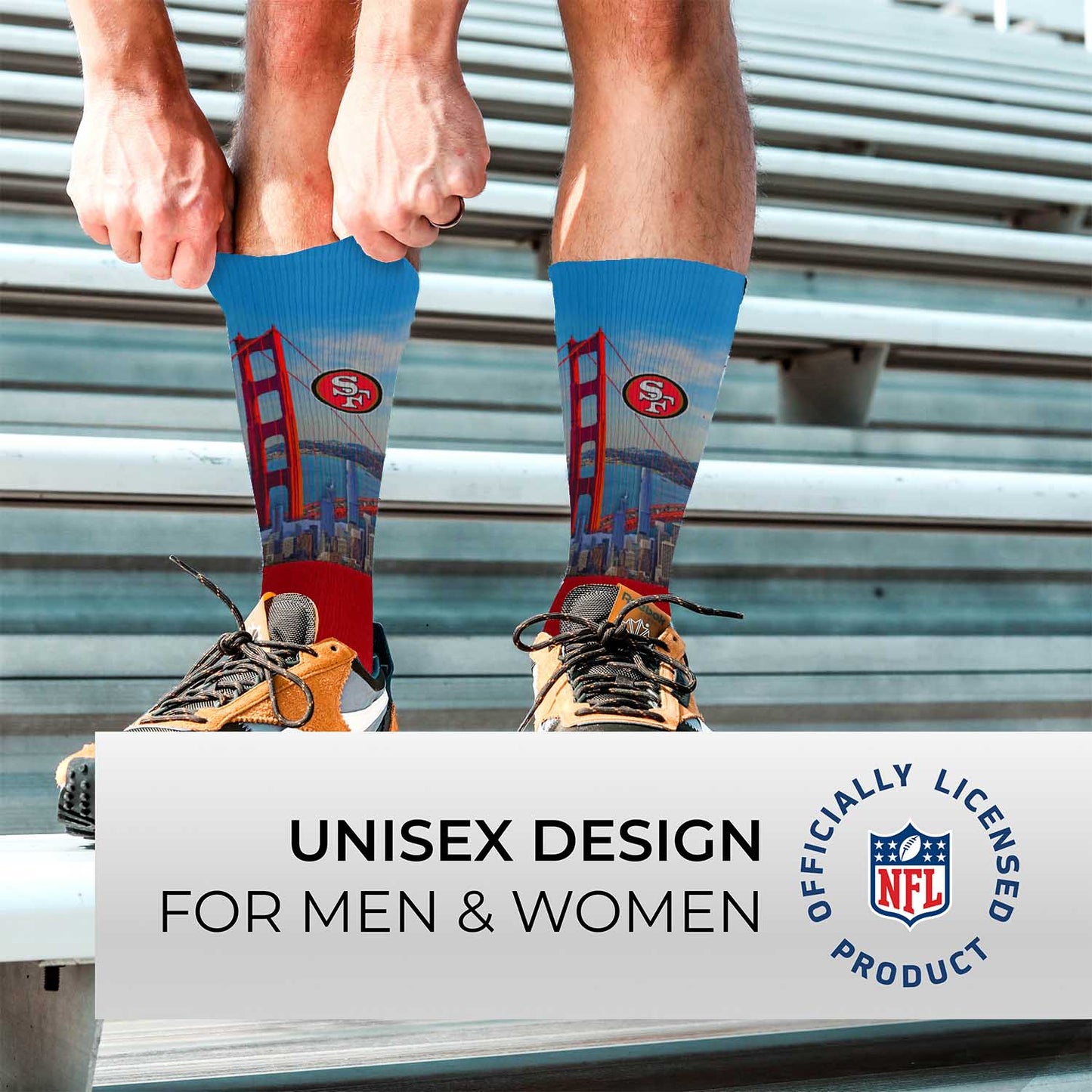 San Francisco 49ers NFL Youth Zoom Location Crew Socks - Red