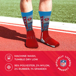 San Francisco 49ers NFL Youth Zoom Location Crew Socks - Red