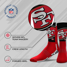 San Francisco 49ers NFL V Curve  Socks - Red