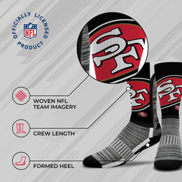 San Francisco 49ers NFL Adult Curve Socks - Black