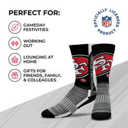 San Francisco 49ers NFL V Curve  Socks - Black