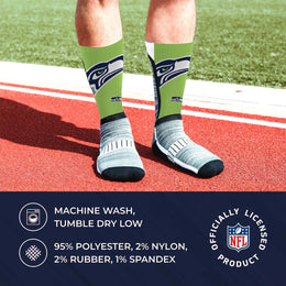 Seattle Seahawks NFL Adult Curve Socks - Green