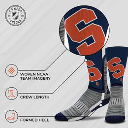 Syracuse Orange NCAA Adult State and University Crew Socks - Navy