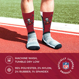 Tampa Bay Buccaneers NFL V Curve  Socks - Cardinal