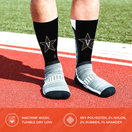 Vanderbilt Commodores NCAA Adult State and University Crew Socks - Black