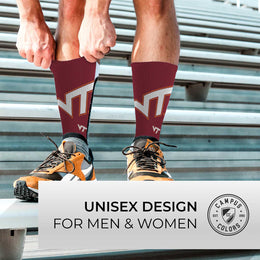 Virginia Tech Hokies NCAA Adult State and University Crew Socks - Maroon