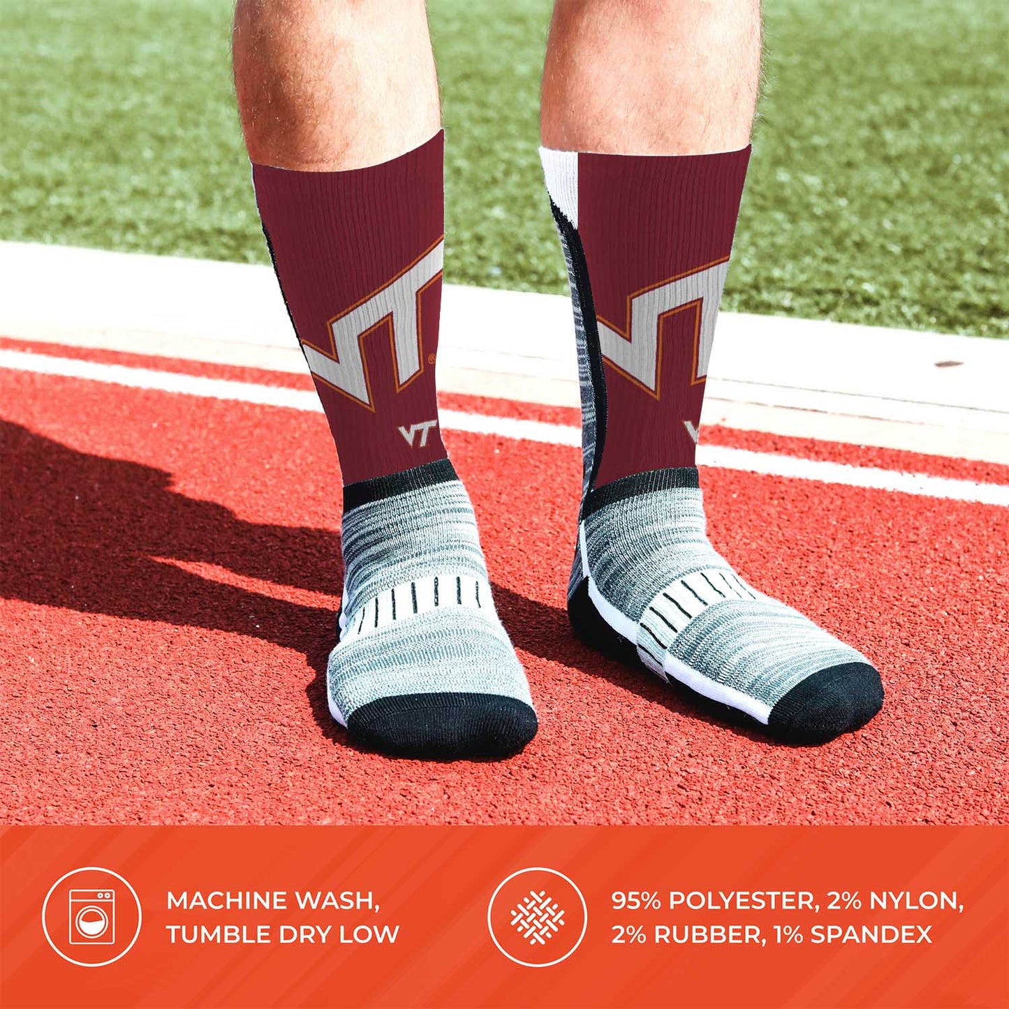 Virginia Tech Hokies NCAA Youth University Socks - Maroon