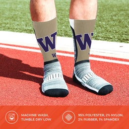Washington Huskies NCAA Adult State and University Crew Socks - Team Color