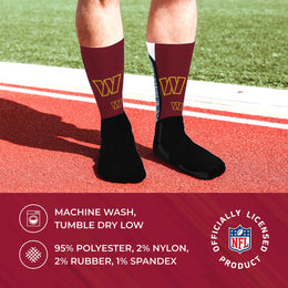 Washington Commanders NFL Adult Curve Socks - Black
