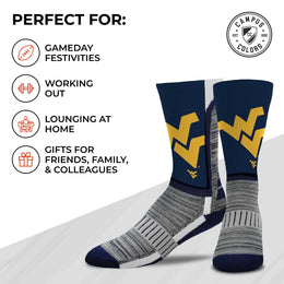 West Virginia Mountaineers NCAA Youth University Socks - Navy