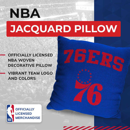 Philadelphia 76ers NBA Decorative Basketball Throw Pillow - Blue