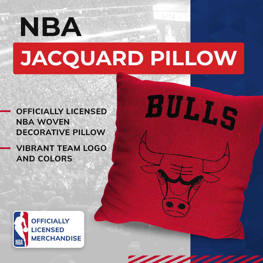 Chicago Bulls NBA Decorative Basketball Throw Pillow - Red