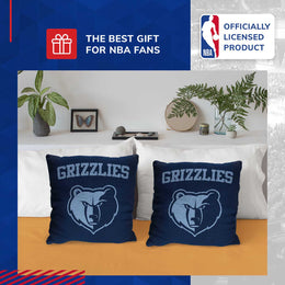 Memphis Grizzlies NBA Decorative Basketball Throw Pillow - Blue
