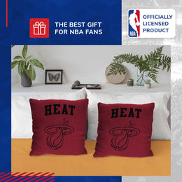 Miami Heat NBA Decorative Basketball Throw Pillow - Red