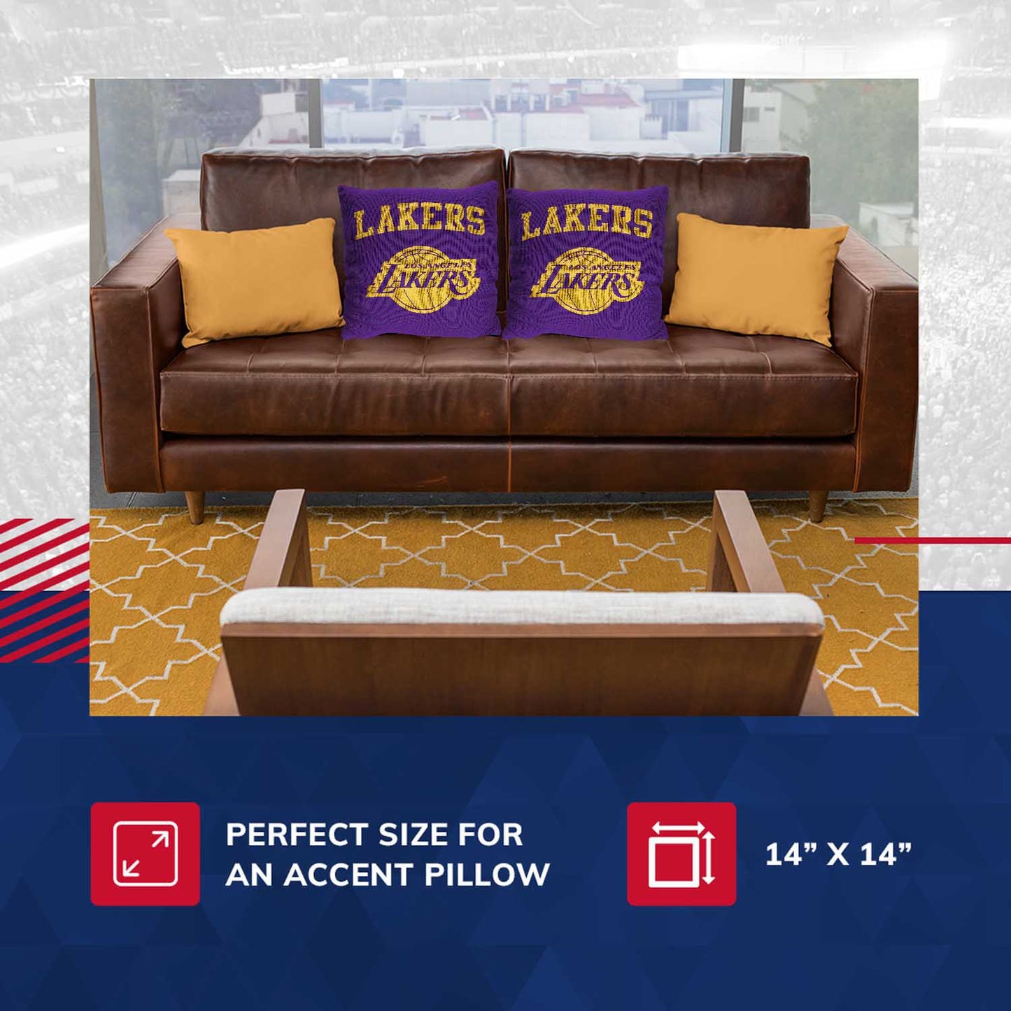 Los Angeles Lakers NBA Decorative Basketball Throw Pillow - Purple
