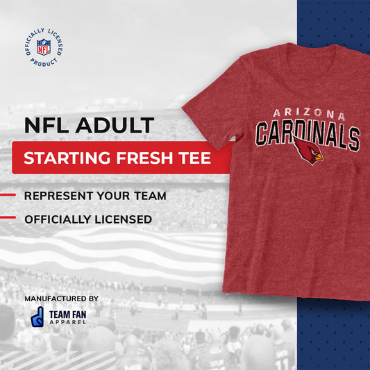 Arizona Cardinals NFL Starting Fresh Short Sleeve Heather T-Shirt - Cardinal