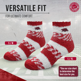 Arkansas Razorbacks NCAA Unisex Cozy Soft Sleep Socks - Cardinal