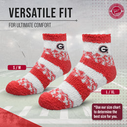 Georgia Bulldogs NCAA Unisex Cozy Soft Sleep Socks - Red
