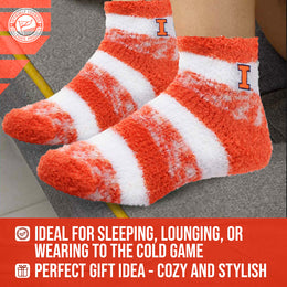 Illinois Fighting Illini NCAA Unisex Cozy Soft Sleep Socks - Orange