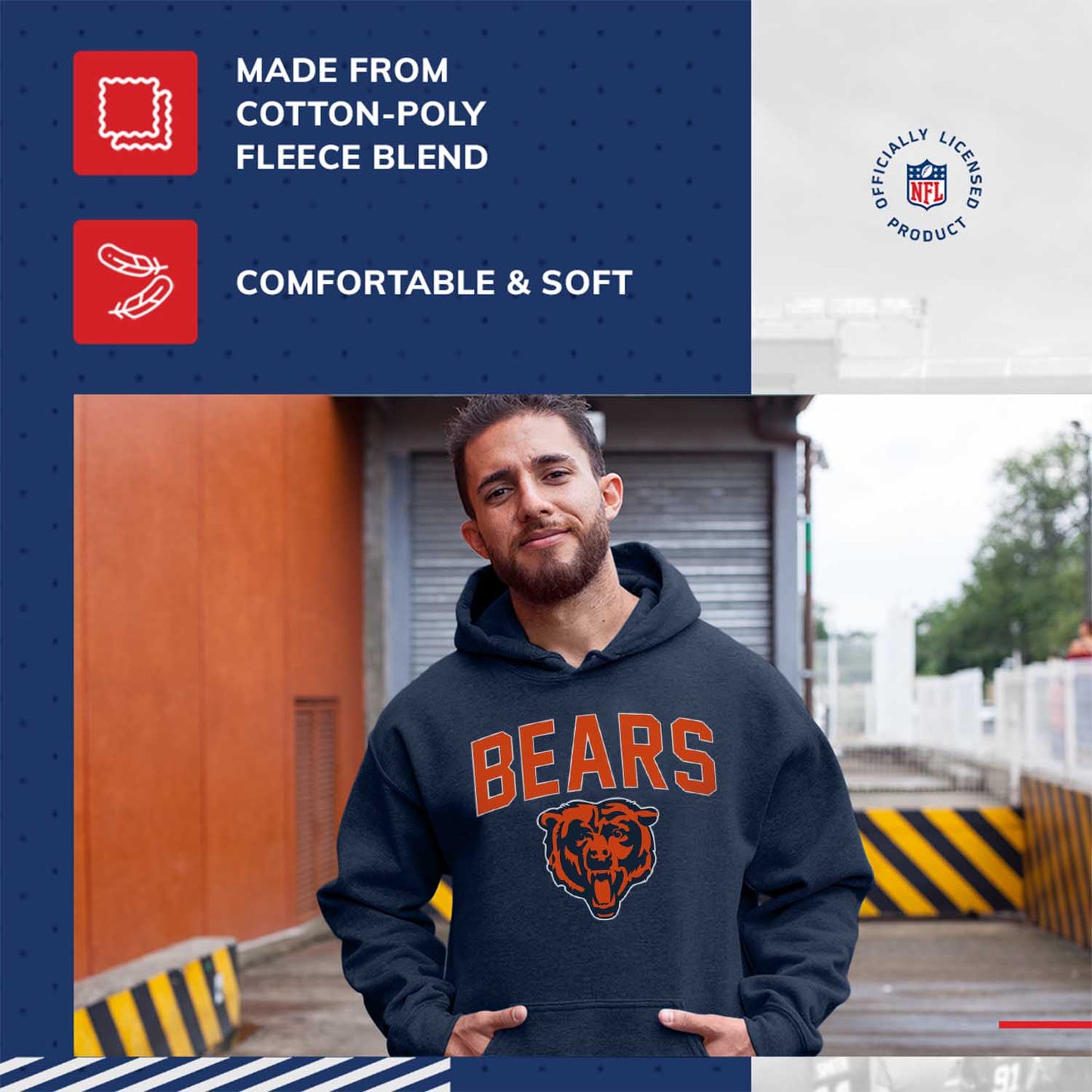 Chicago Bears NFL Home Team Hoodie - Navy