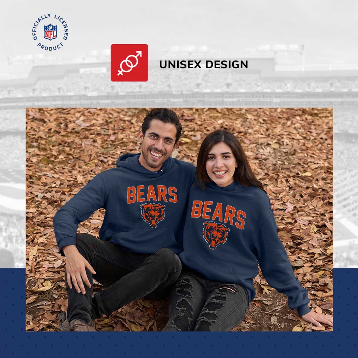 Chicago Bears NFL Home Team Hoodie - Navy