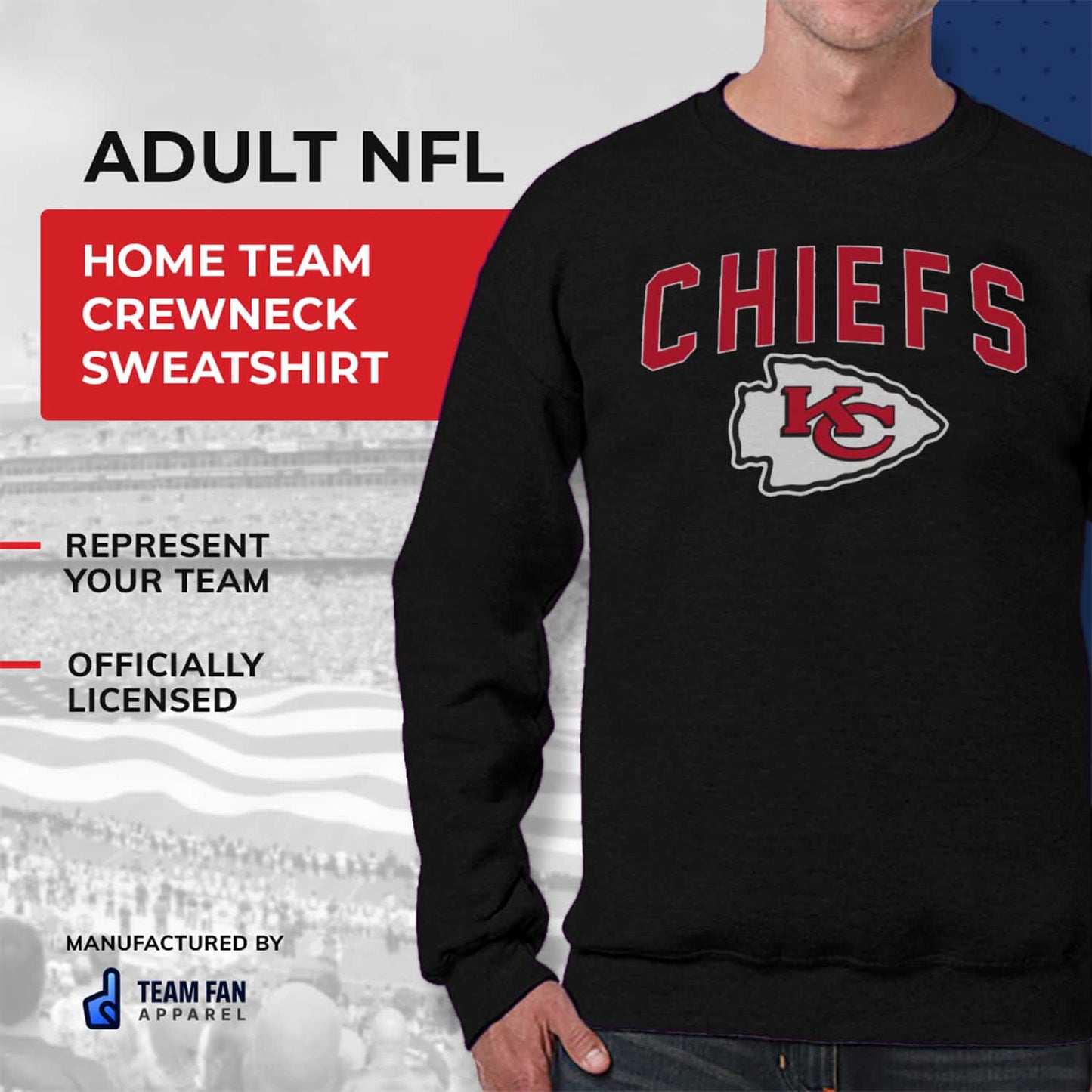 Kansas City Chiefs NFL Home Team Crew - Black