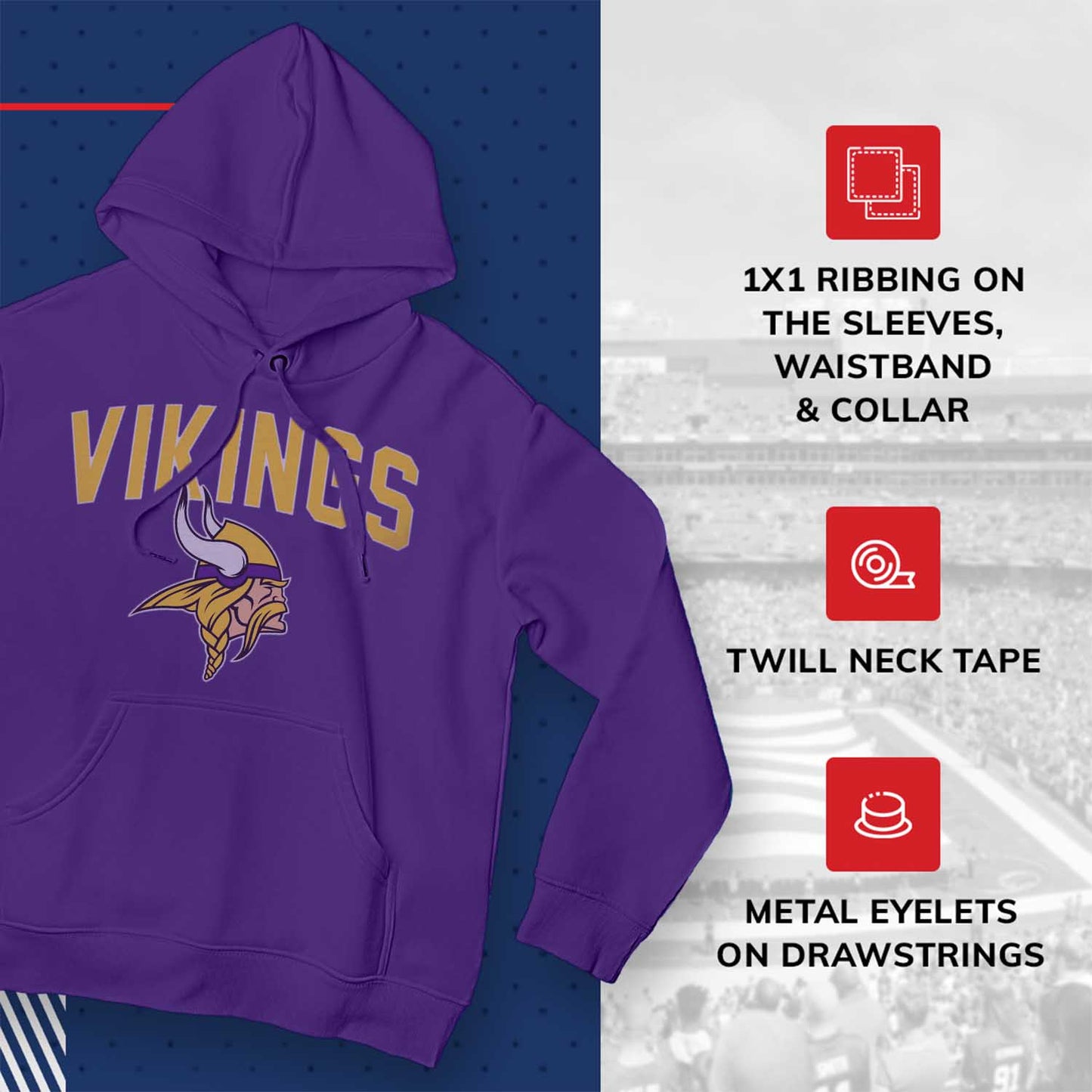 Minnesota Vikings NFL Home Team Hoodie - Purple