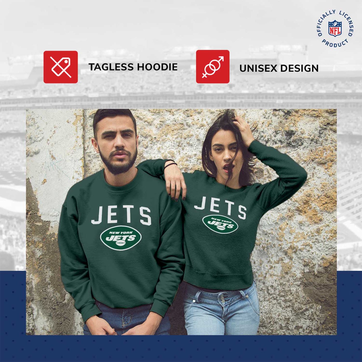 New York Jets NFL Home Team Crew - Forest Green