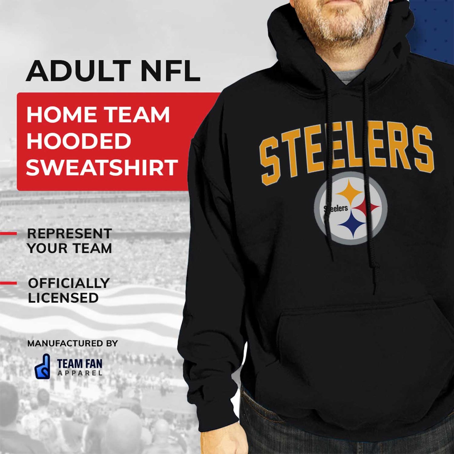 Pittsburgh Steelers NFL Home Team Hoodie - Black