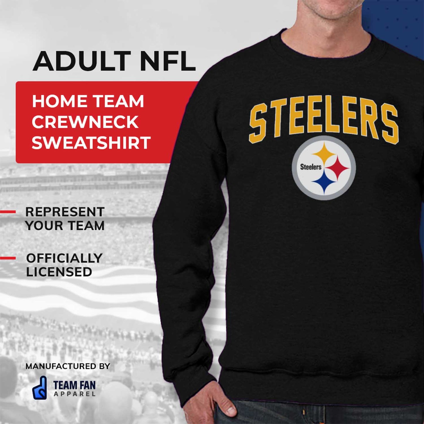 Pittsburgh Steelers NFL Home Team Crew - Black