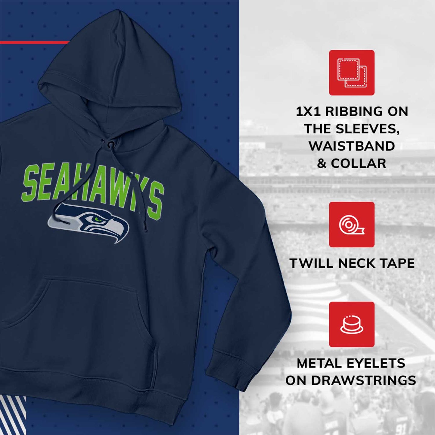 Seattle Seahawks NFL Home Team Hoodie - Navy