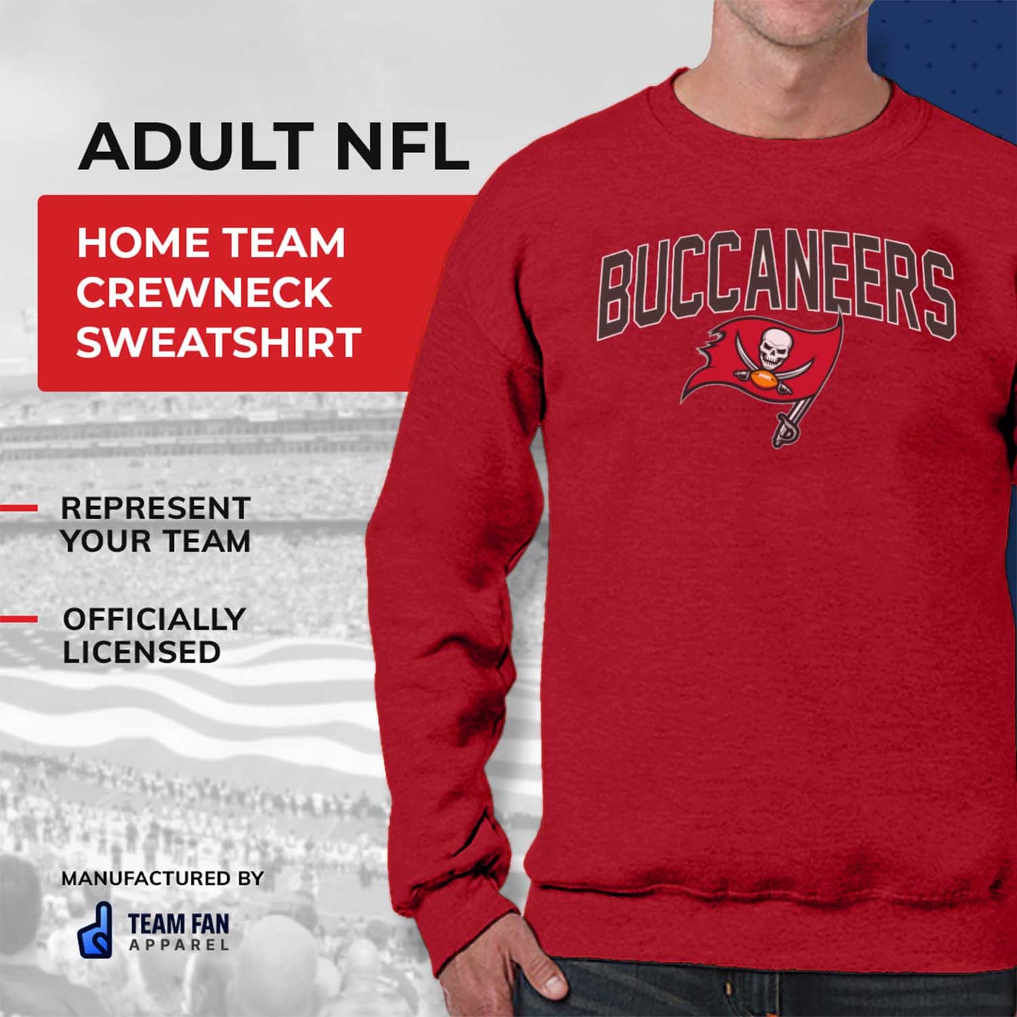 Tampa Bay Buccaneers NFL Home Team Crew - Cardinal