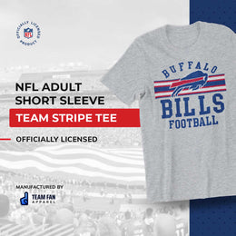 Buffalo Bills NFL Adult Short Sleeve Team Stripe Tee - Sport Gray