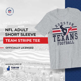 Houston Texans NFL Adult Short Sleeve Team Stripe Tee - Sport Gray