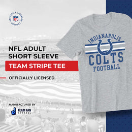 Indianapolis Colts NFL Adult Short Sleeve Team Stripe Tee - Sport Gray