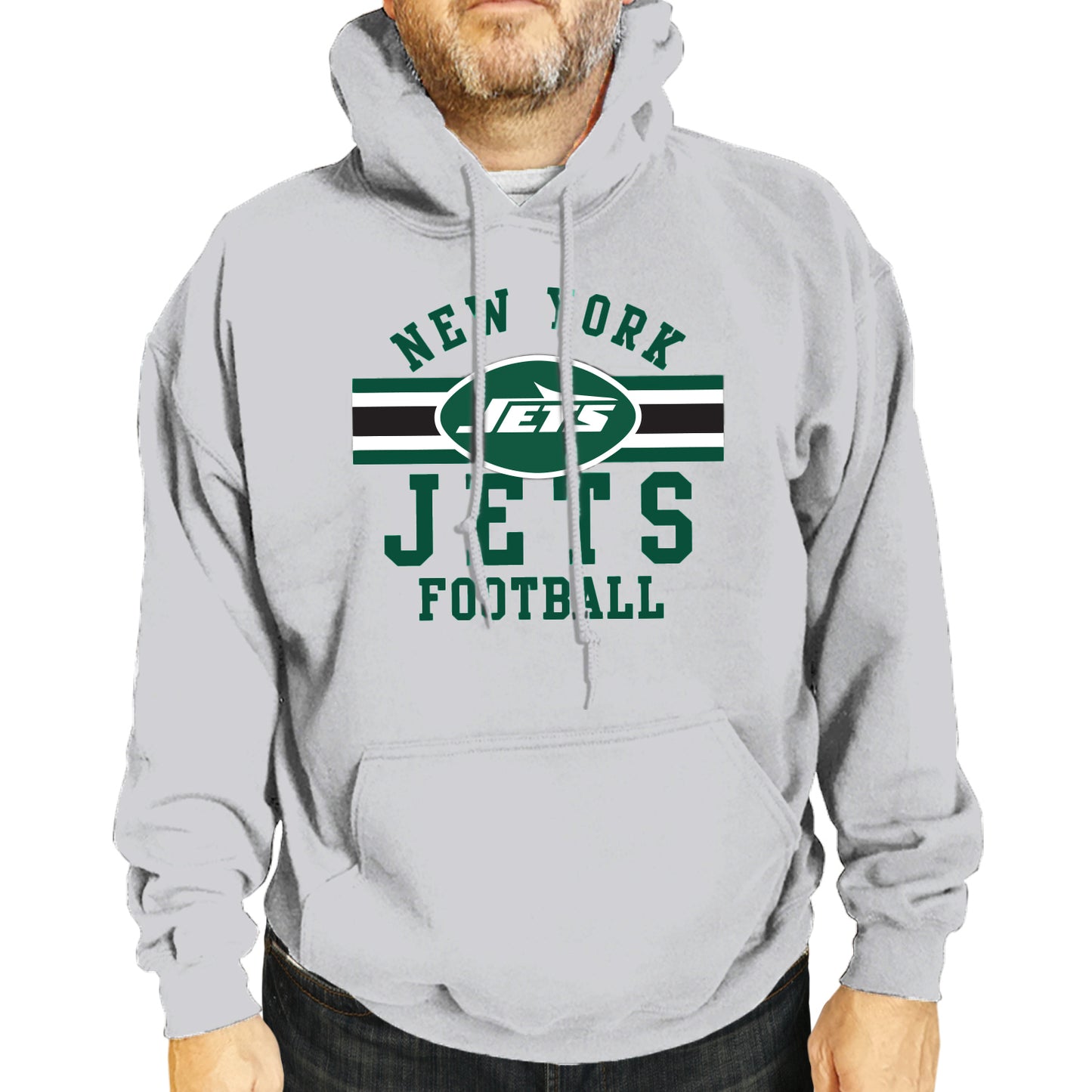 New York Jets NFL Adult Property Of Hooded Sweatshirt - Sport Gray