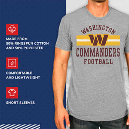 Washington Commanders NFL Adult Short Sleeve Team Stripe Tee - Sport Gray