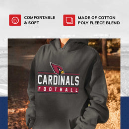 Arizona Cardinals NFL Adult True Fan Hooded Charcoal Sweatshirt - Charcoal