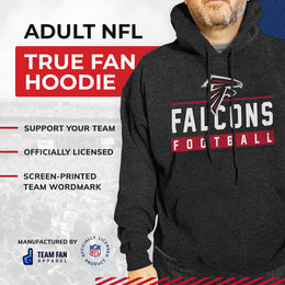 Atlanta Falcons NFL Adult True Fan Hooded Charcoal Sweatshirt - Charcoal