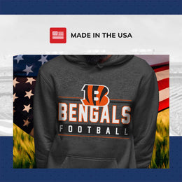 Cincinnati Bengals NFL Adult True Fan Hooded Charcoal Sweatshirt - Charcoal