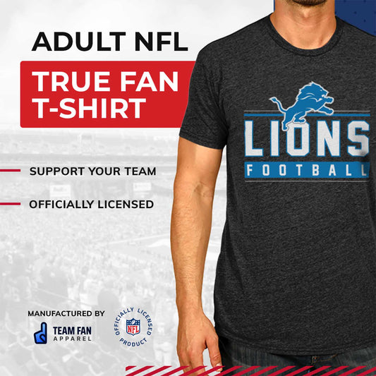 Detroit Lions NFL Adult MVP True Fan T-Shirt - Charcoal